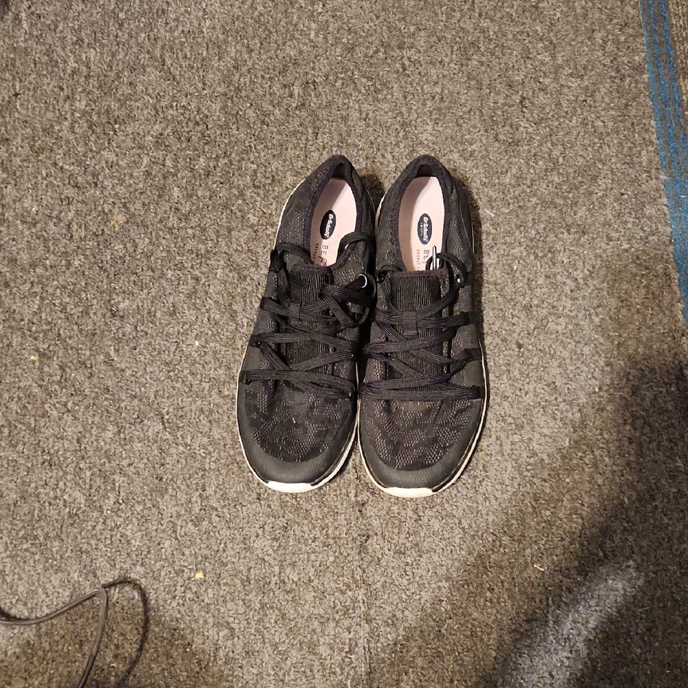 Dr. Scholl's Black Lace-Up Athletic Shoes
